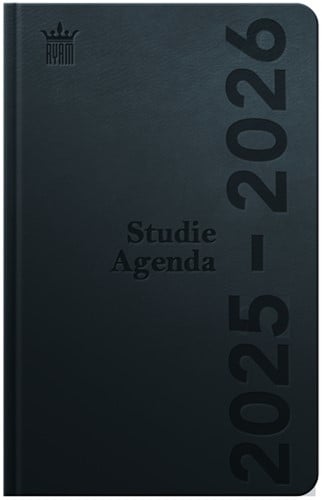 Schoolagenda 2025-2026 Ryam Studie DeLuxe 7dagen/2pagina's zwart