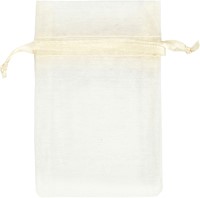 Organza zakjes Creativ Company 7x10cm 10 stuks off-white 10 zak-1