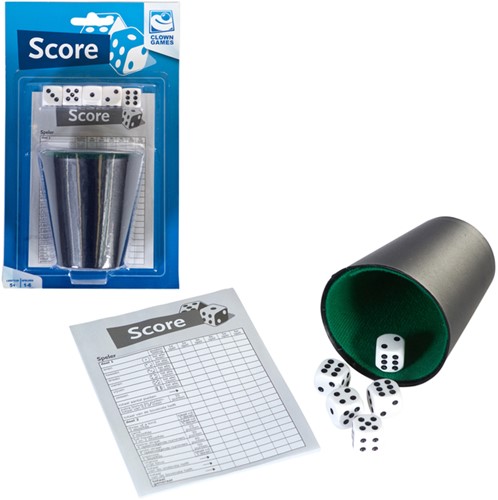 Spel dobbelset en scoreblok Clown-3