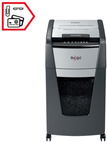 Papiervernietiger Rexel Optimum Auto+ 225M P5 snippers 2x15mm-2