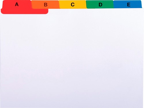 Exacompta tabbladen AZ voor systeemkaartenbakken, 25 tabs, ft A6-2