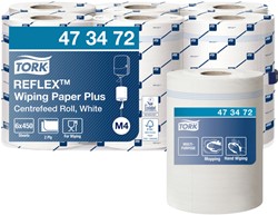 Poetspapier Tork M4 Reflex Plus Advanced 2-laags 450 vel wit 473472