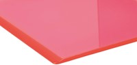 Boekensteun MAUL 10x10x13cm acryl set 2 neon rood transparant-1
