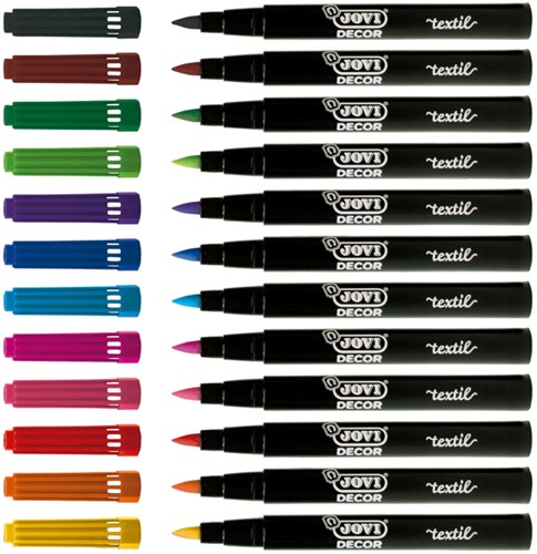 Textielstift Jovi assorti set à 12 stuks-3