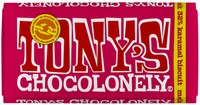 Chocolade Tony's Chocolonely melk karamel biscuit reep 180gr