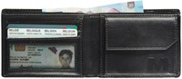 Portemonee Maverick All Black compact met kleingeldvak RFID leer zwart-3