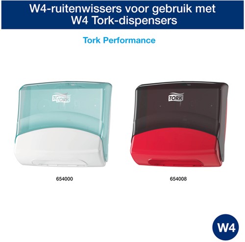 Reinigingsdoek Tork W4 Premium Heavy-Duty gevouwen 1-laags 4x105 vel wit 530179-2