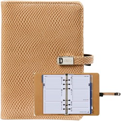 Organizer Kalpa Personal inclusief agenda 2025-2026 7dagen/2pagina's slangenprint bruin