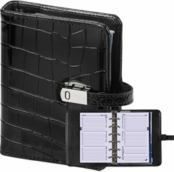 Organizer Kalpa Pocket inclusief agenda 2025-2026 7dagen/2pagina's croco zwart