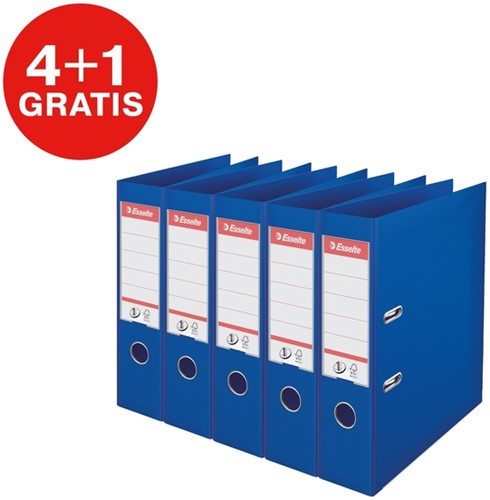 Ordner Esselte Vivida No.1 multipack 75mm A4 5 stuks blauw-2