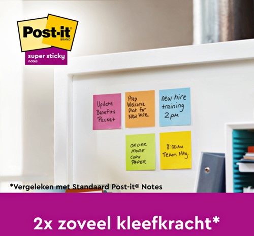 Memoblok Post-it 654 Super Sticky 76x76mm Playful 6 stuks-3