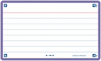 Flashcard Oxford 2.0 75x125mm 80 vel 250gr lijn paars