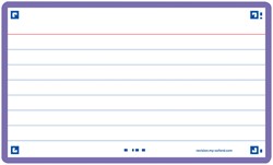 Flashcard Oxford 2.0 75x125mm 80 vel 250gr lijn paars