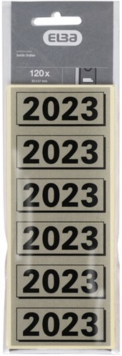 Rugetiket Elba 2023 57x25mm grijs-3