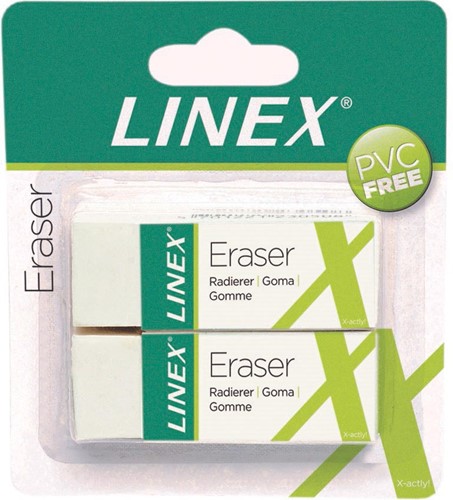 Linex gum, wit, blister van 2 stuks