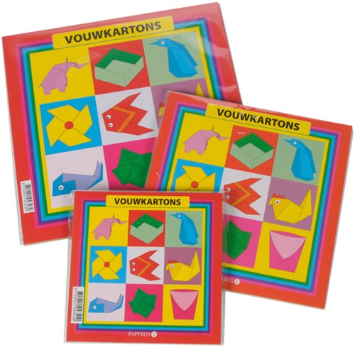 Vouwkartons vierkant 16x16cm 105gram assorti 40 vel-3