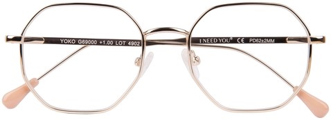 Oogverblindend bekken hoofdzakelijk Leesbril I Need You Yoko +2.5 dpt goud One-Stop-Office-Shop.nl