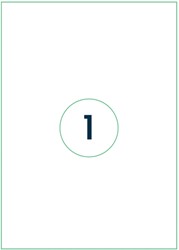 Etiket Qbasic A4 1.000 vel 210x297mm 1000 labels