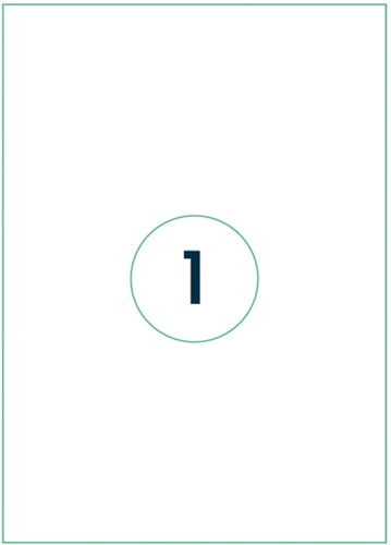 Etiket Qbasic A4 1.000 vel 210x297mm 1000 labels