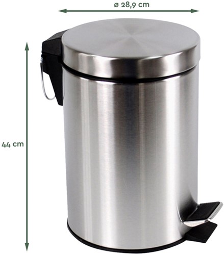 Pedaalemmer BRASQ 20 liter rvs-3