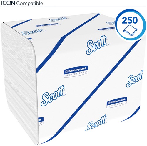 Toiletpapier Scott Control gevouwen 2-laags 110x186mm wit 8508-2