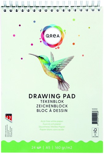 Tekenblok Qrea A5 24 vel 160gr spiraal