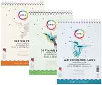 Tekenblok Qrea A5 24 vel 160gr spiraal-2