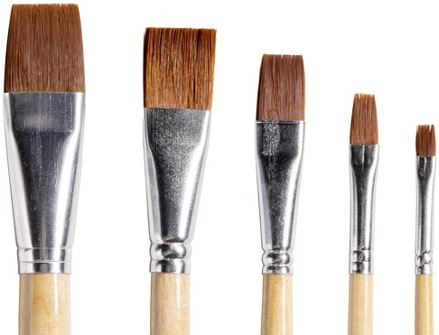 Kwast Qrea synthetisch set à 5 breedtes-3