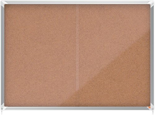 Binnenvitrine Nobo Premium Plus 18xA4 schuifdeur kurk