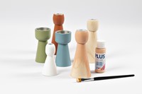 Kandelaar Creativ Company hout conisch 14.5cm-3