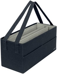 Opbergtas Leitz gestoffeerd 465x210x200mm grijs