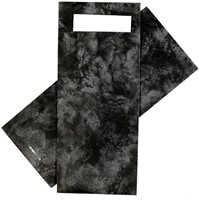 Bestekzakje IEZZY 190x85mm zwart gemarmerd met wit servet 500st