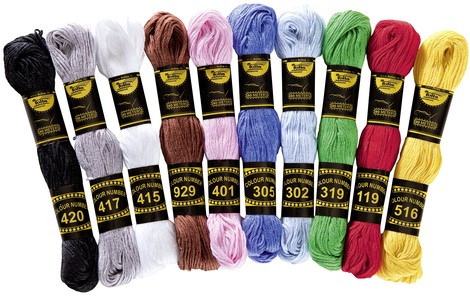 Borduurgaren Folia 10 strengen à 4m assorti-2