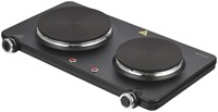 Kookplaat Inventum elektrisch 2 zones zwart