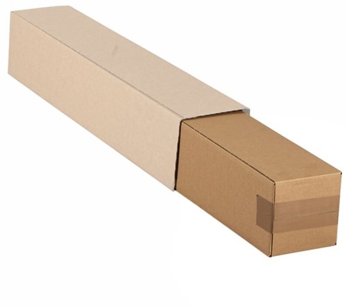 Vierkante koker IEZZY 750x120x120mm bruin bodem