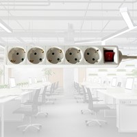 Stekkerdoos BRASQ  5 voudig 3 meter wit-3