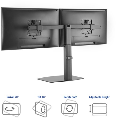 Monitorarm ACT office gasveer crossbar 2 schermen-3
