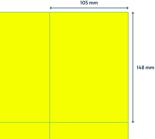 Etiket Rillprint 105x148mm fluorgeel 400 etiketten-2