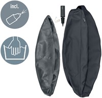 Actieve zitbal Leitz Ergo 75cm anti-rol donkergrijs-8