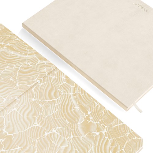 Notitieboek de KEMPEN Cotton Vanilla 110x160mm blanco 160 pagina's 90gr wit-2