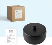 Asbak BRASQ tafelmodel 1 liter met deksel AT700 zwart-6