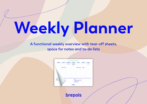 Planner Brepols Weekly A4 7dagen/1pagina horizontaal assorti