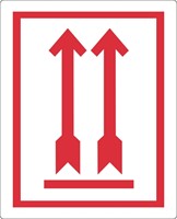 Waarschuwingsetiket IEZZY pijl omhoog 74x105mm 500 stuks