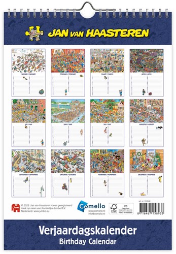 Verjaardagskalender Jan van Haasteren A4-3