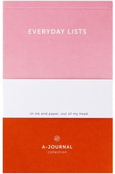 Notitieblok A6 roze/rood A journal lijn
