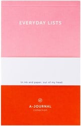 Notitieblok A6 roze/rood A journal lijn