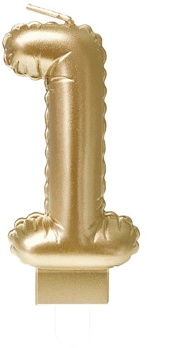 Foil balloon candle gold 1
