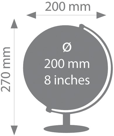 Globe Troika 20cm blauw-groen-2