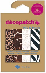 Hobbypapier Décopatch 30x40cm set à 4 vel thema dierenhuid