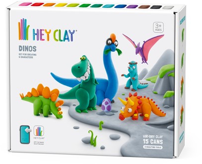 Klei Hey Clay dinos set à 15 delen